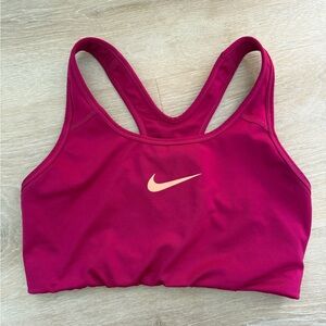 Nike Women's Magenta Pink Sports Bra Dri-Fit